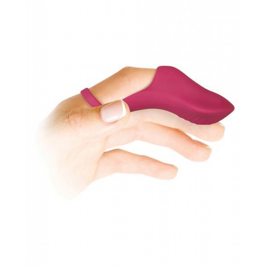 Frisky Finger Rechargeable Bullet Vibrator Burgundy - Finger Vibrators
