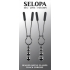 Selopa Beaded Nipple Clamps Black Chrome - Nipple Clamps