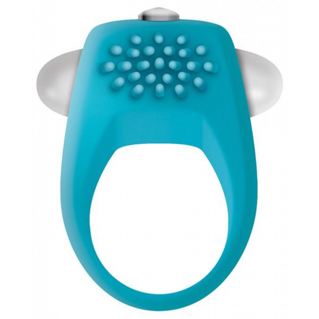 The Teal Tickler Vibrating Cock Ring - Couples Vibrating Penis Rings