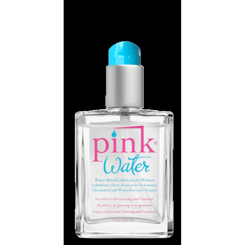 Pink Water Lubricant 4 ounces Glass Bottle with Pump - Lubricants