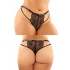 Vibes Fuck Off Panty & Thong 2pk Black Q/s - Babydolls & Slips