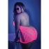 Glow UV Shock Value Halter Dress in Neon Pink