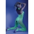 Glow Moonbeam Crotchless Bodystocking Neon Green O/s - Bodystockings, Pantyhose & Garters