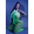 Glow Moonbeam Crotchless Bodystocking Neon Green Q/s - Bodystockings, Pantyhose & Garters