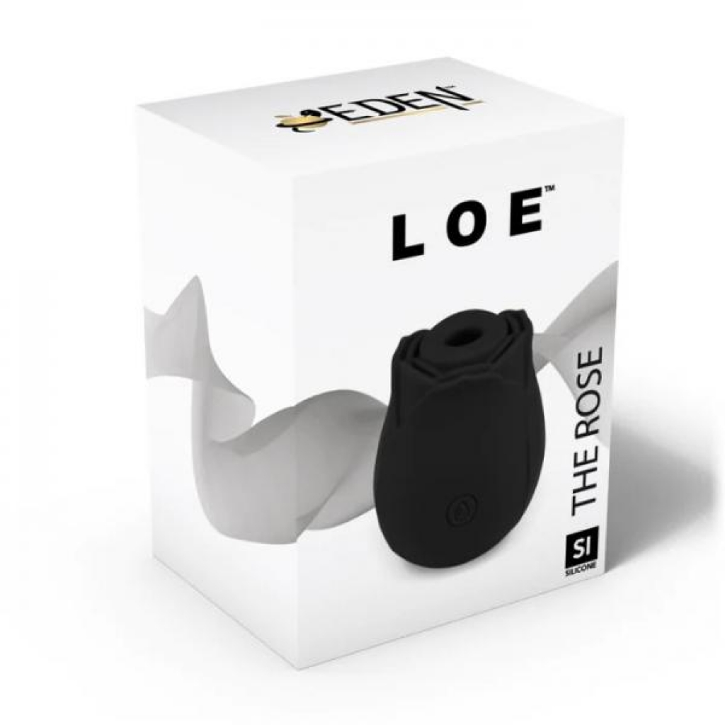 Loe The Rose Premium Suction Stimulator Black - Clit Suckers & Oral Suction