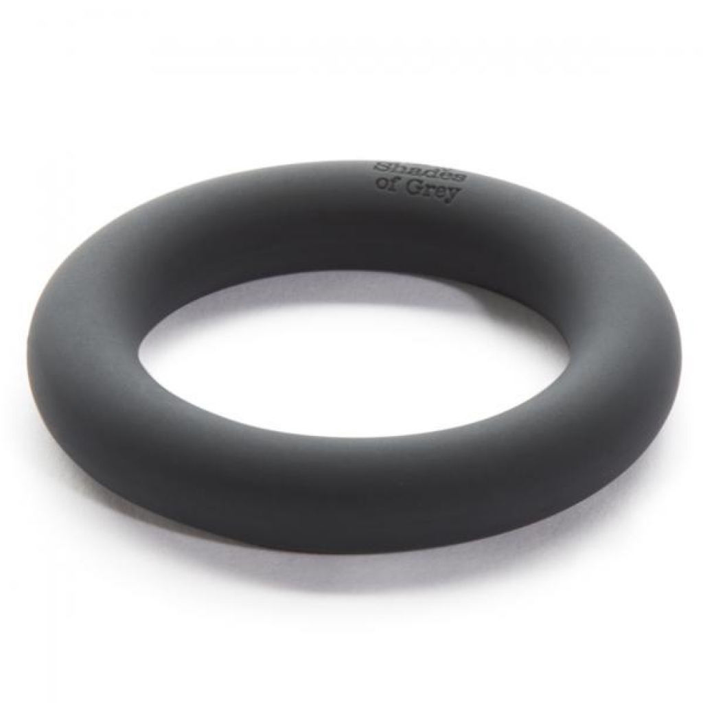 A Perfect O Silicone Love Ring Gray - Classic Penis Rings