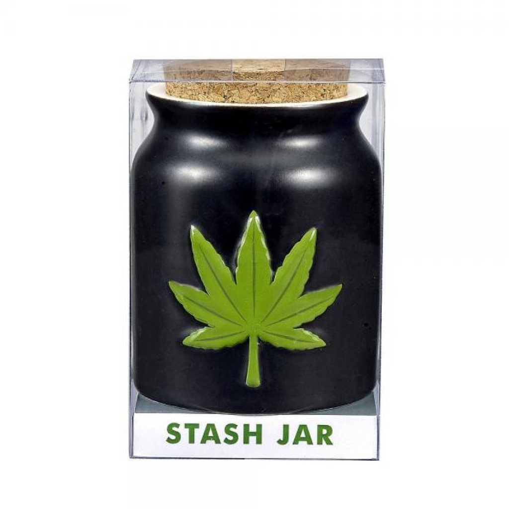 Green Leaf Stash Jar - Gag & Joke Gifts