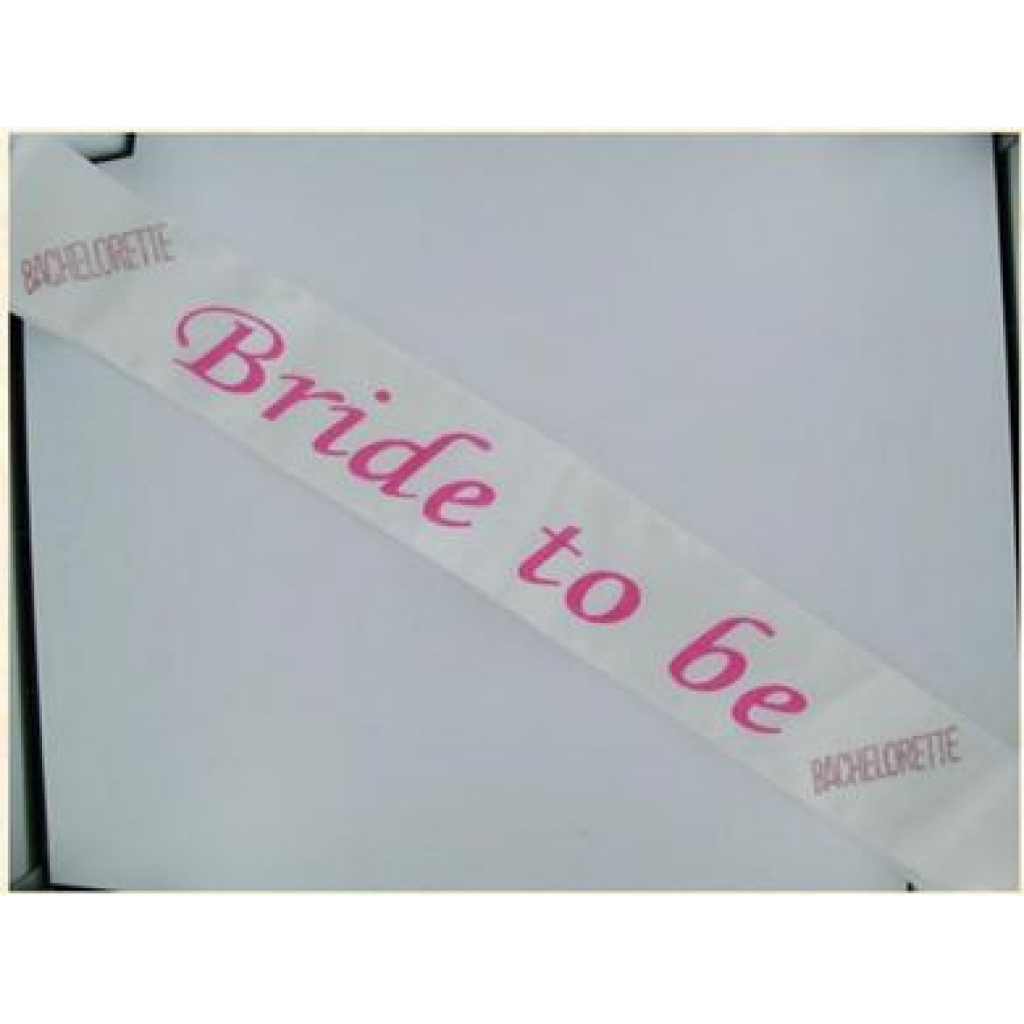 Bride 2B Sash W/Pink Stones - Party Wear