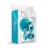 Nixie Metal Butt Plug Set - Pom Pom & Jewel Blue