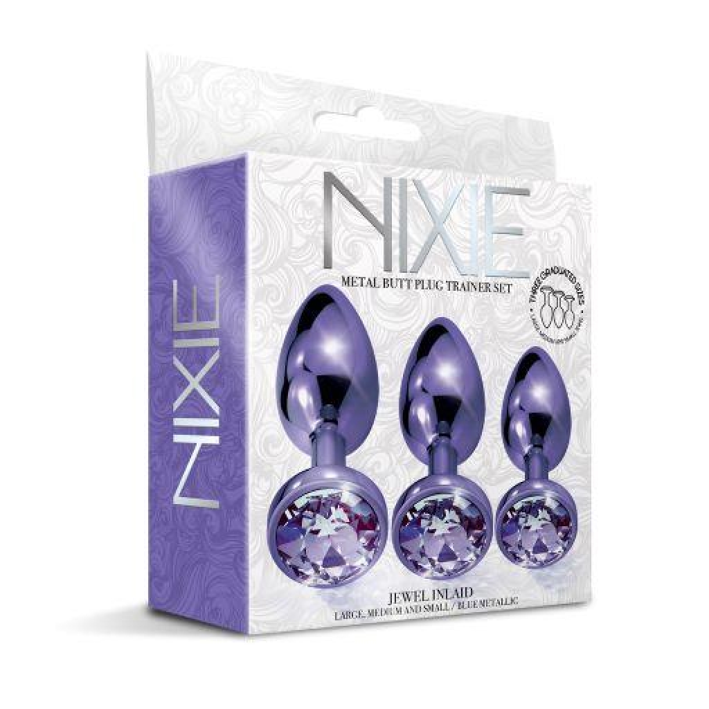 Nixie Metal Plug Trainer Set Purple Metallic - Anal Trainer Kits