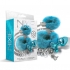 Nixie Metal Plug & Furry Cuff Set Blue Metallic - BDSM Kits