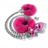 Nixie Metal Plug & Furry Cuff Set - Pink Metallic