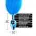 Nixie Metal Plug W/ Ombre Tail Medium Blue Metallic - Anal Plugs