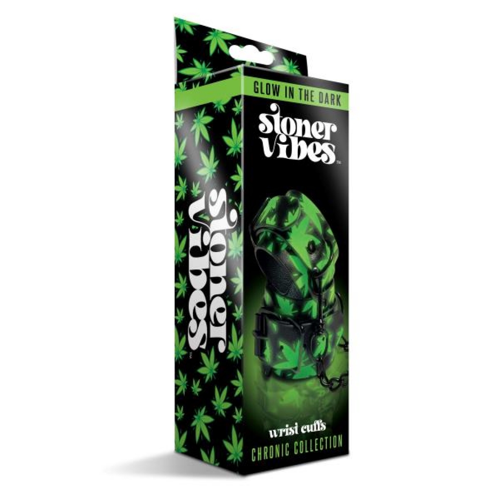 Stoner Vibe Chronic Collection Glow In The Dark Wrist Cuffs - Handcuffs