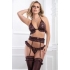 Elegant Cocoa Spice 4-Piece Lingerie Set