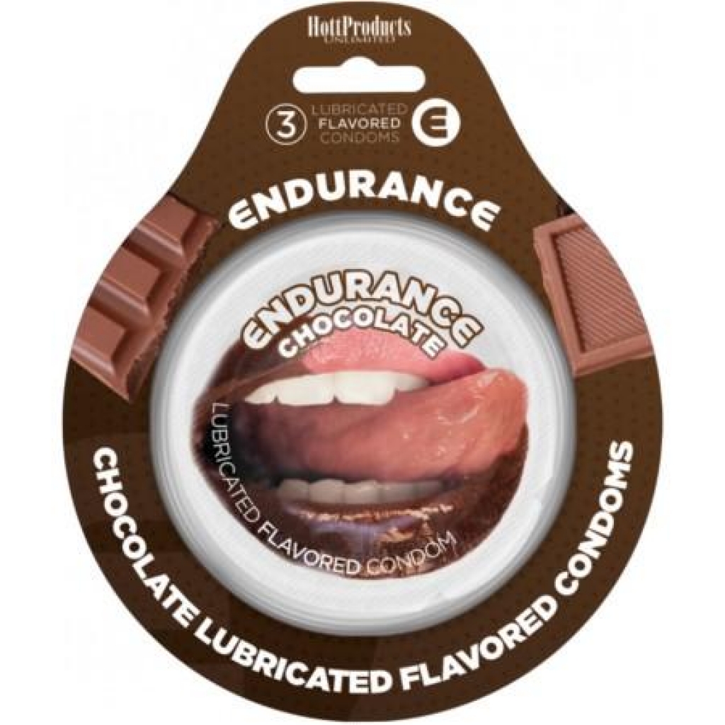 Endurance Flavored Condoms 3pk - Chocolate