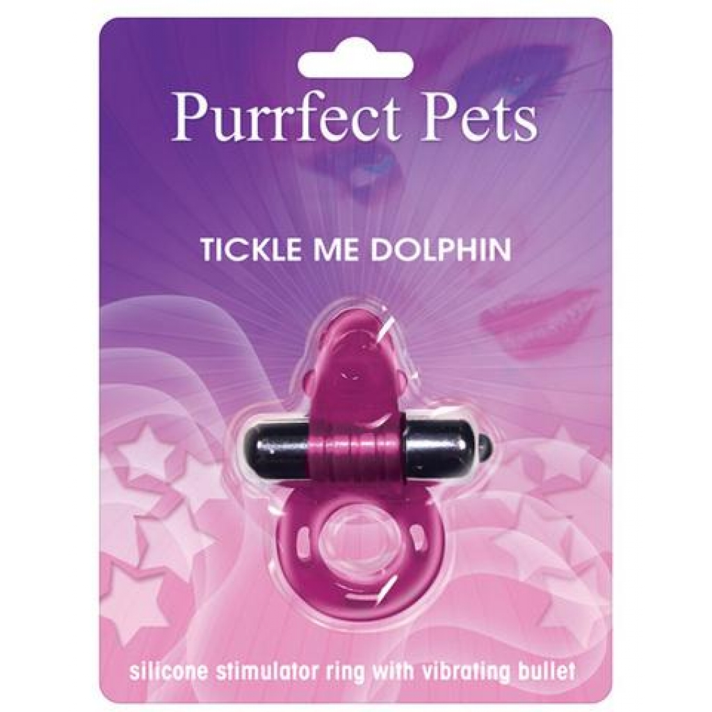 Purrfect Pet Dolphin Purple - Couples Vibrating Penis Rings