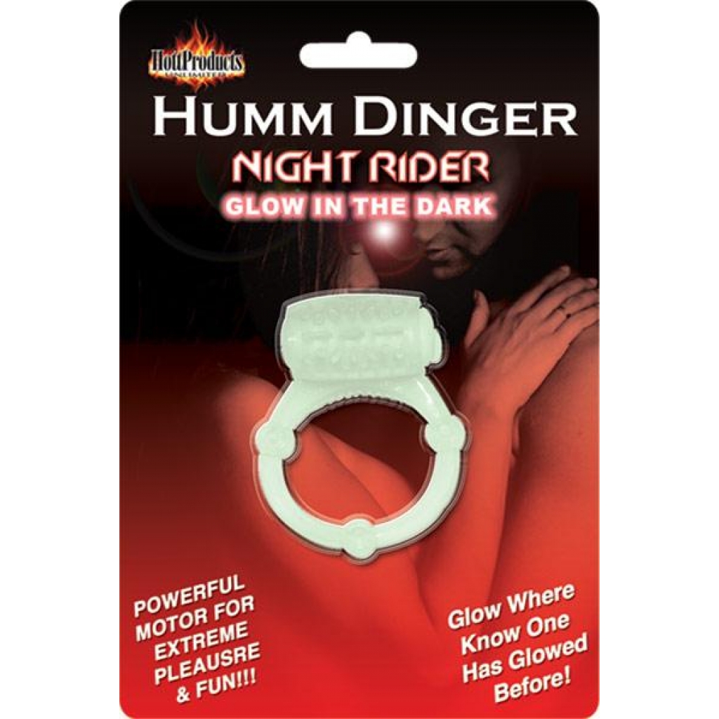 Humm Dinger Vib. Glow In The Dark - Couples Vibrating Penis Rings