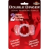 Humm Dinger Double Dinger Dual Vibrating Cock Ring Magenta - Couples Vibrating Penis Rings