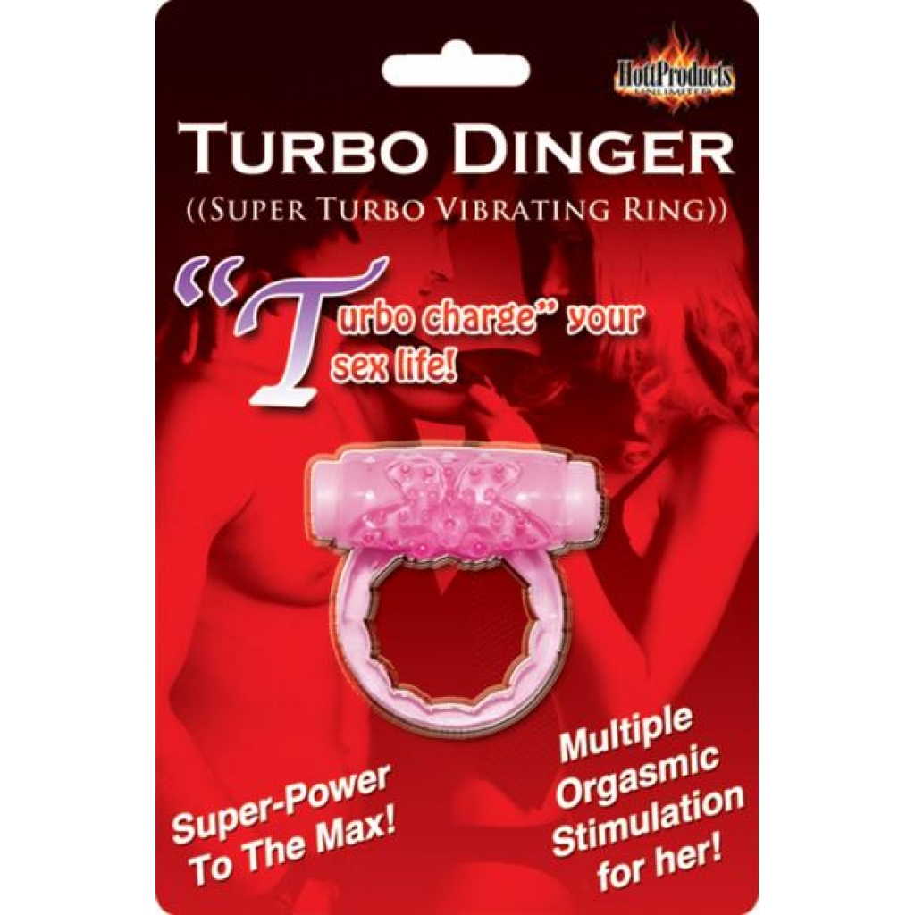 Humm Dinger Turbo Vibrating Cock Ring Pink - Couples Vibrating Penis Rings
