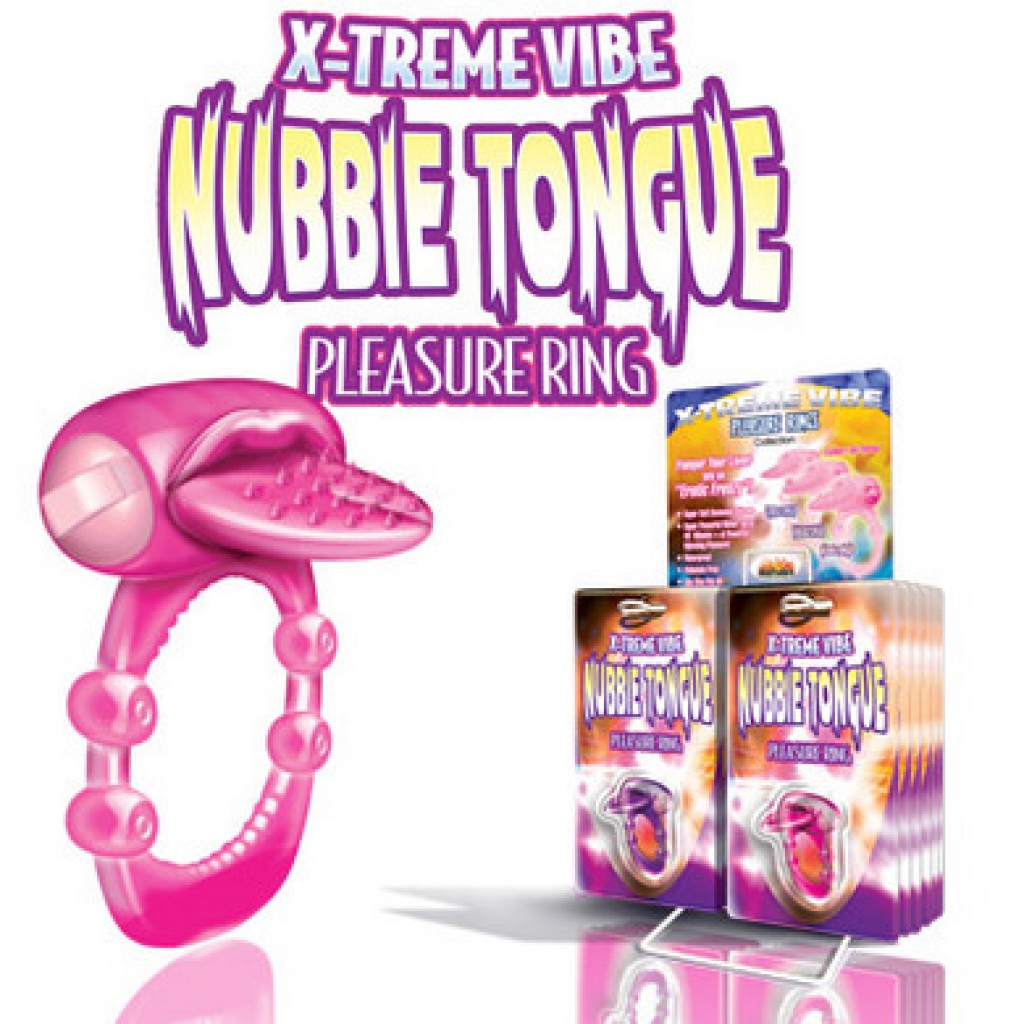 Xtreme Vibe Nubby Tongue Purple - Couples Vibrating Penis Rings