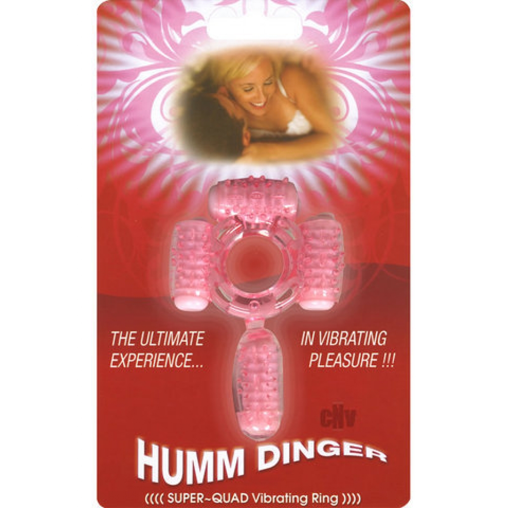 Humm Dinger Super Quad Magenta - Couples Vibrating Penis Rings