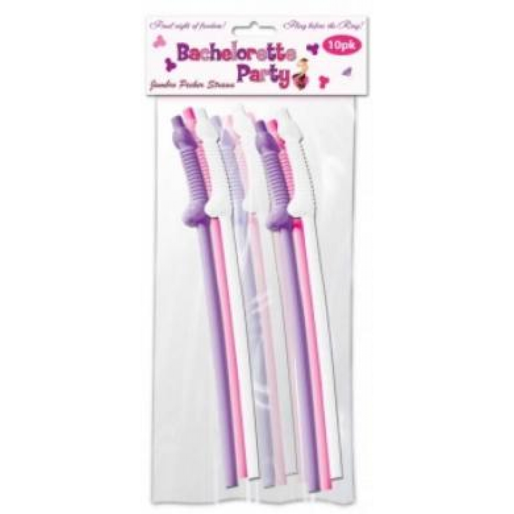 Bachelorette Party Flexy Super Straw 10 Pack - Serving Ware