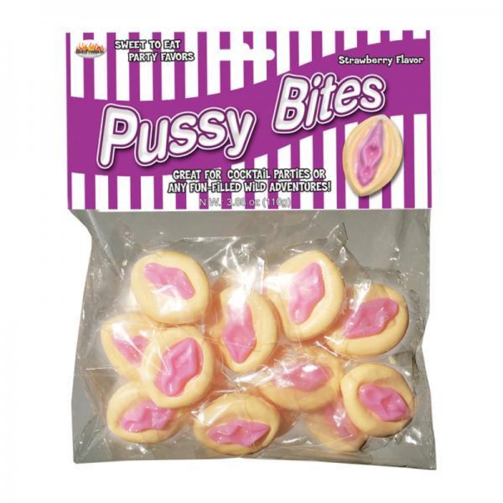 Pussy Bites Strawberry - Adult Candy and Erotic Foods