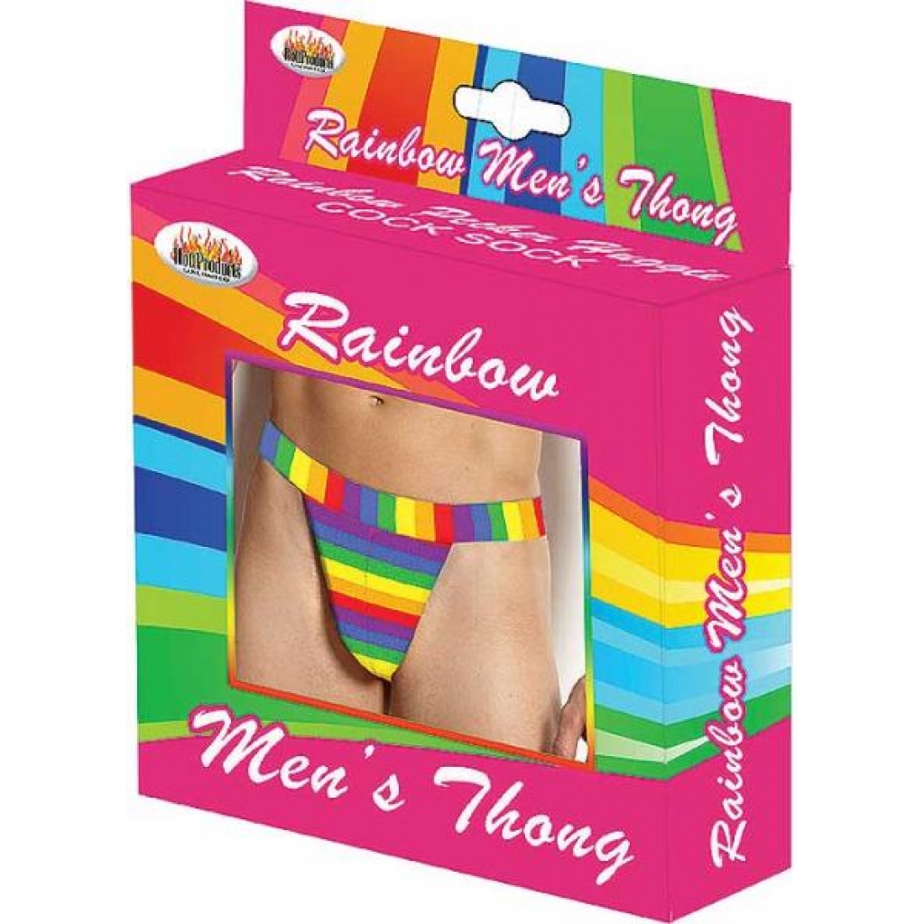 Rainbow Men's Thong One Size - Mens Underwear