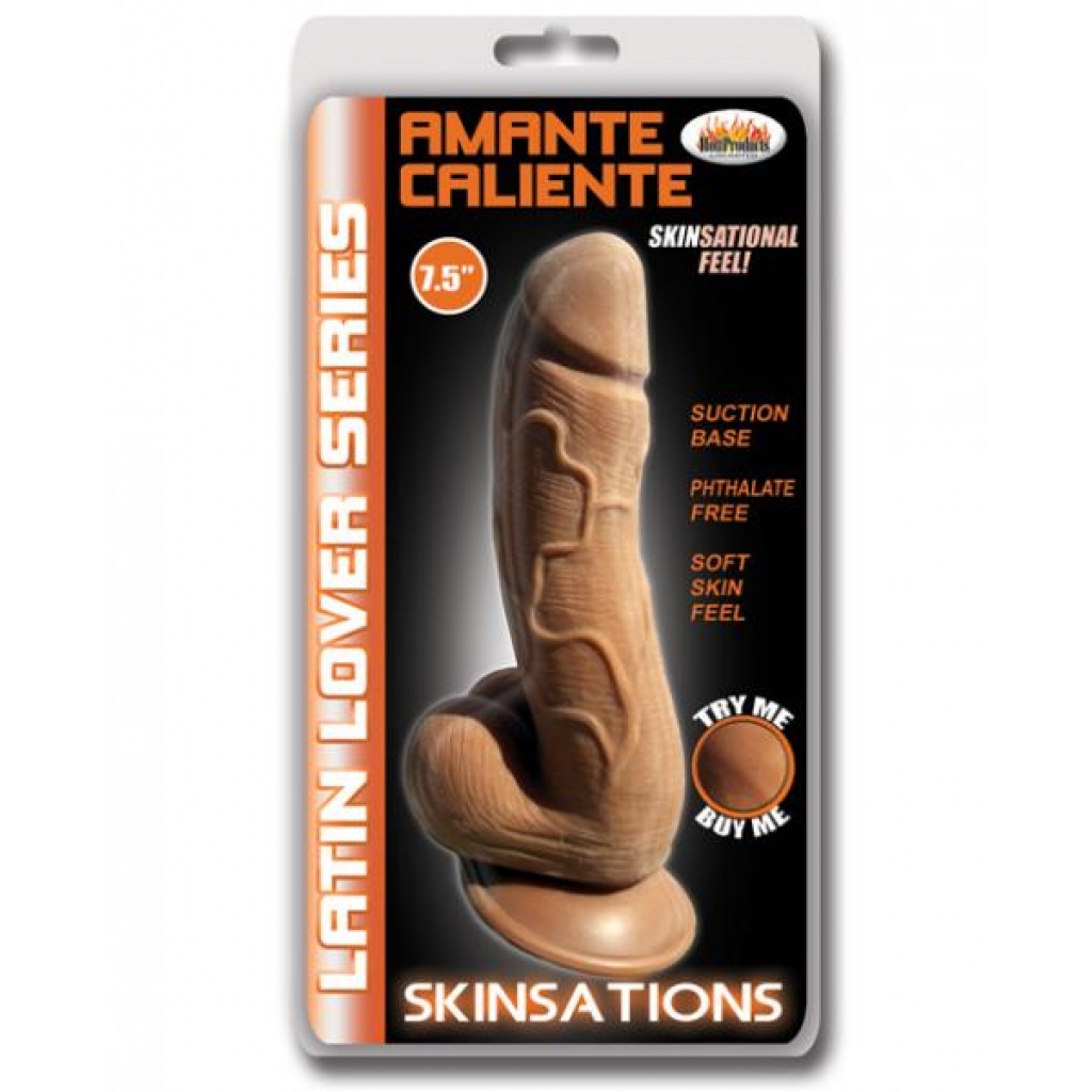 Skinsations Amante Caliente 7.5 inches Tan Dildo - Realistic Dildos & Dongs