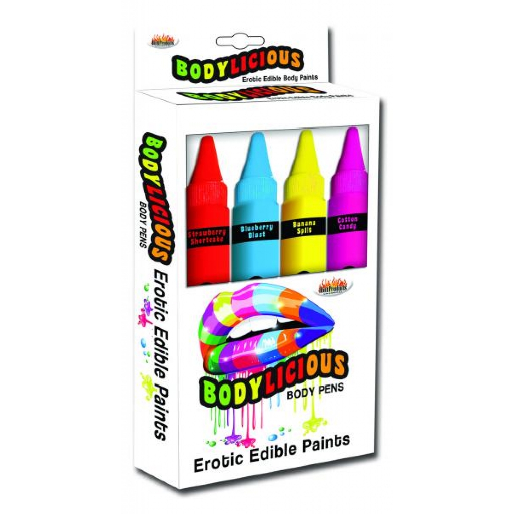 Bodylicious Edible Body Pens 4 Pack - Lickable Body