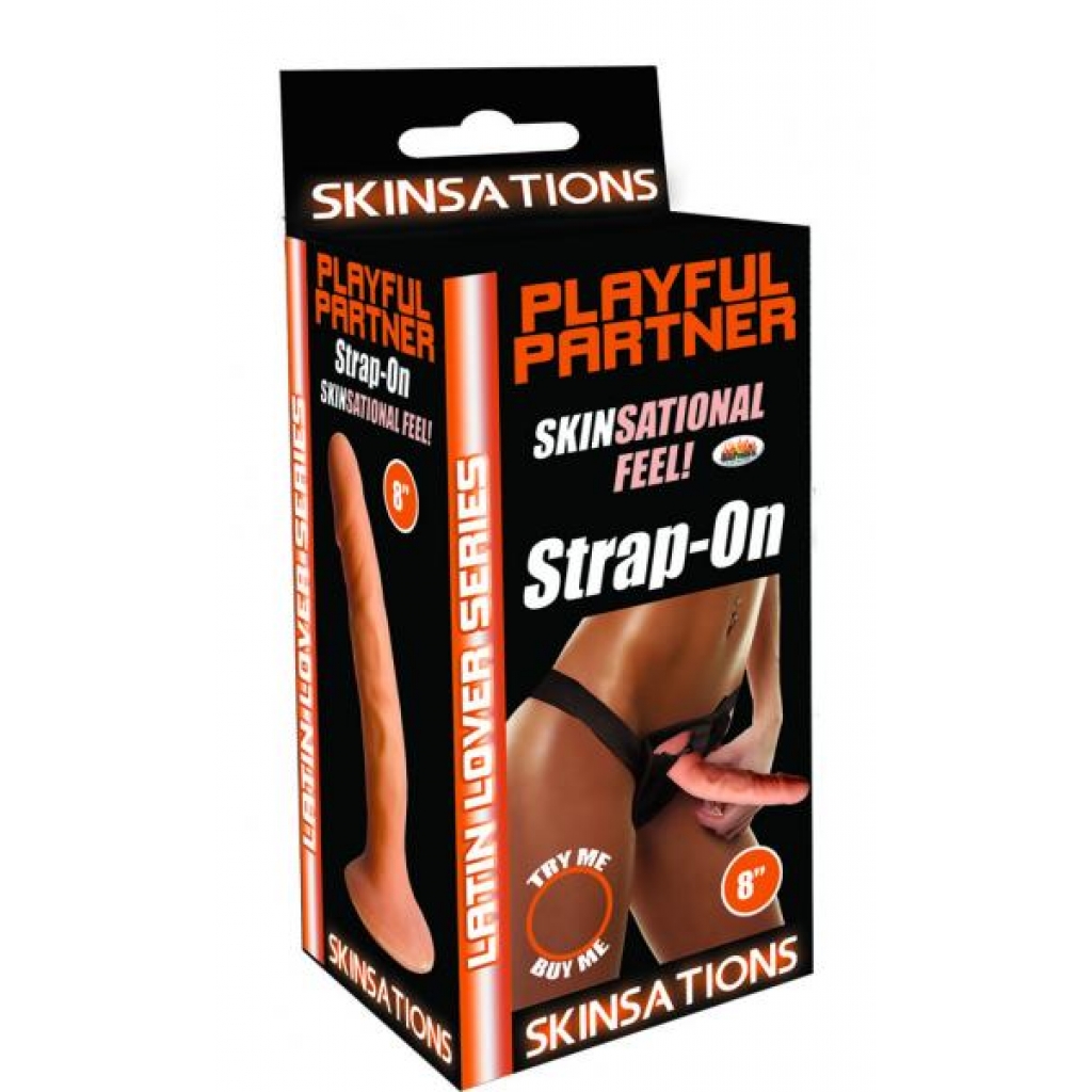 Latin Lover Playful Partner 8 inches Strap On - Harness & Dong Sets