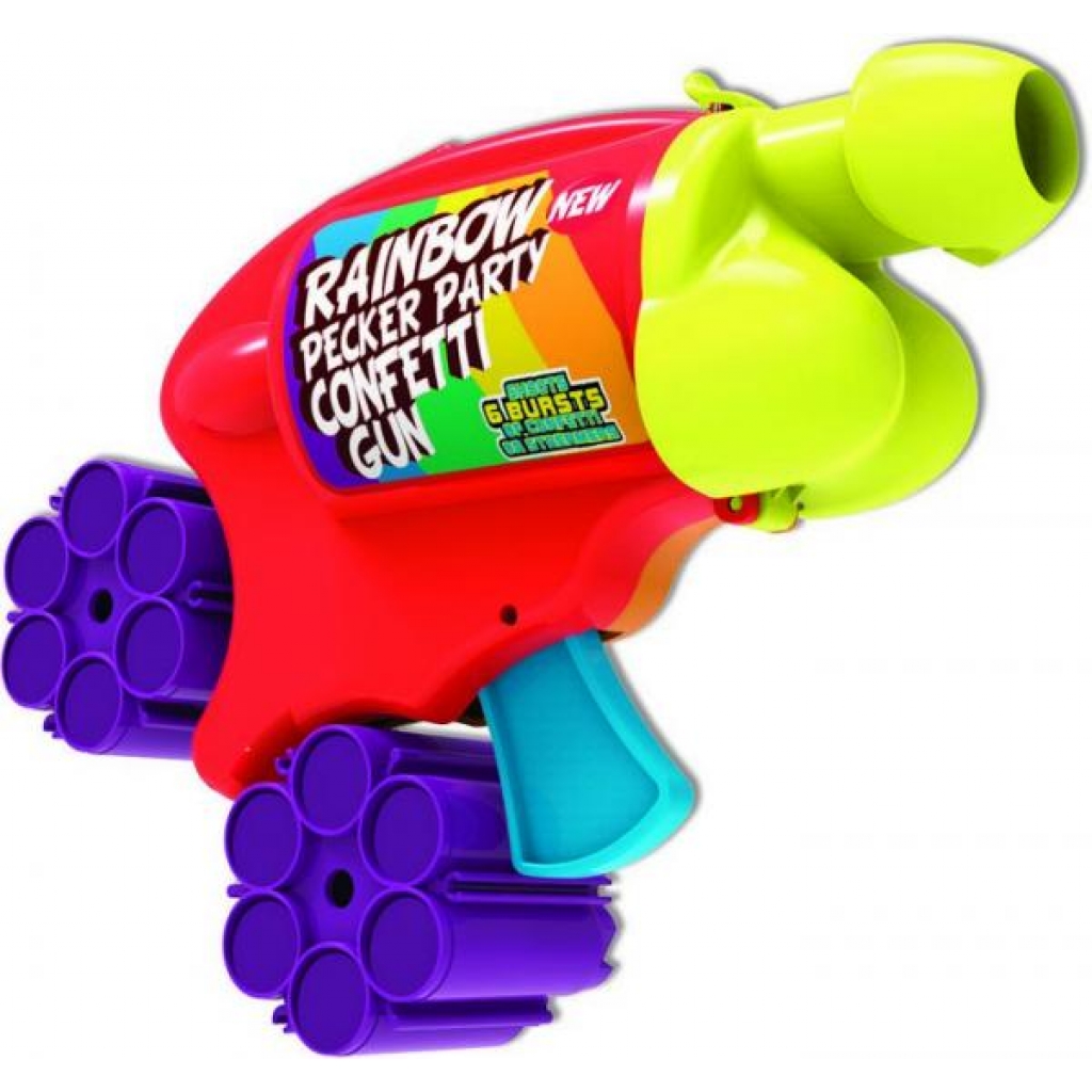 Rainbow Pecker Party Confetti Gun - Gag & Joke Gifts