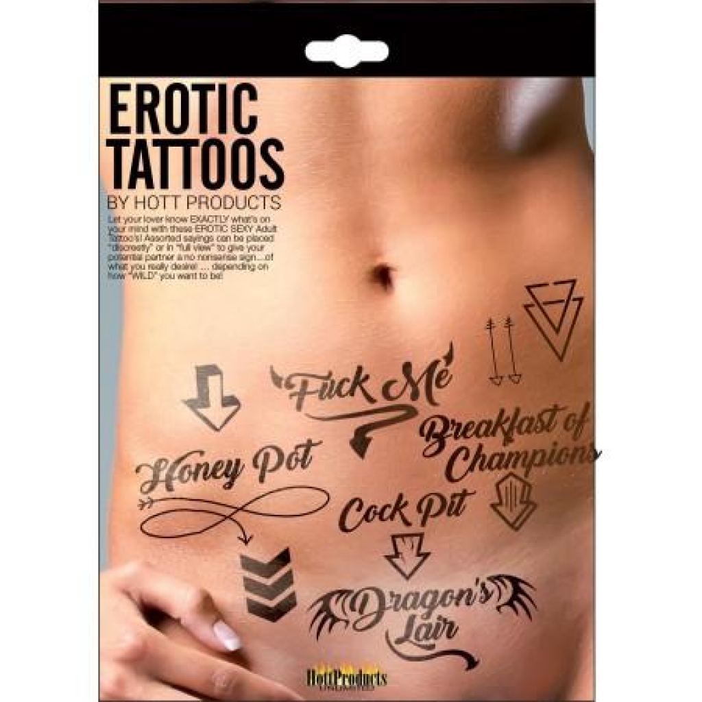 Erotic Tattoos Assorted Pack - Pasties, Tattoos & Accessories