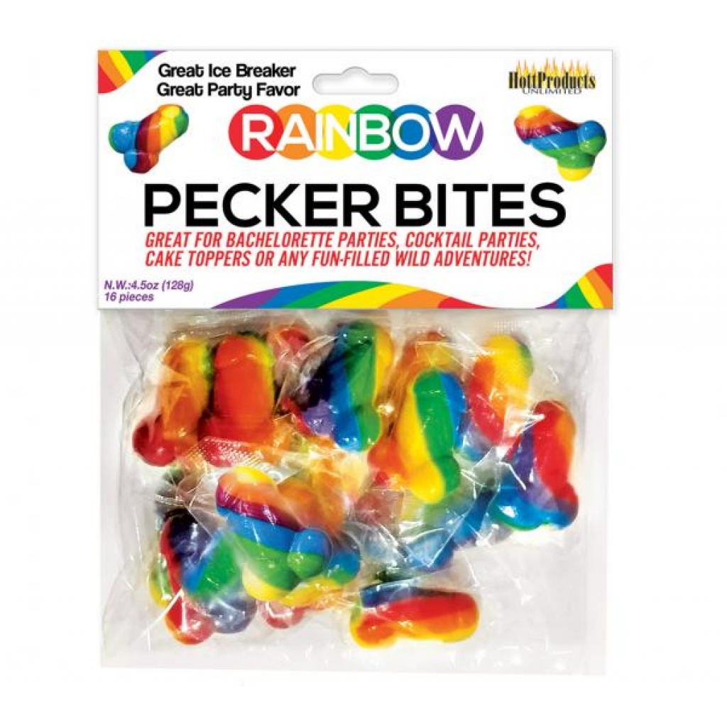 Rainbow Pecker Bites 16 Pieces - Adult Candy and Erotic Foods