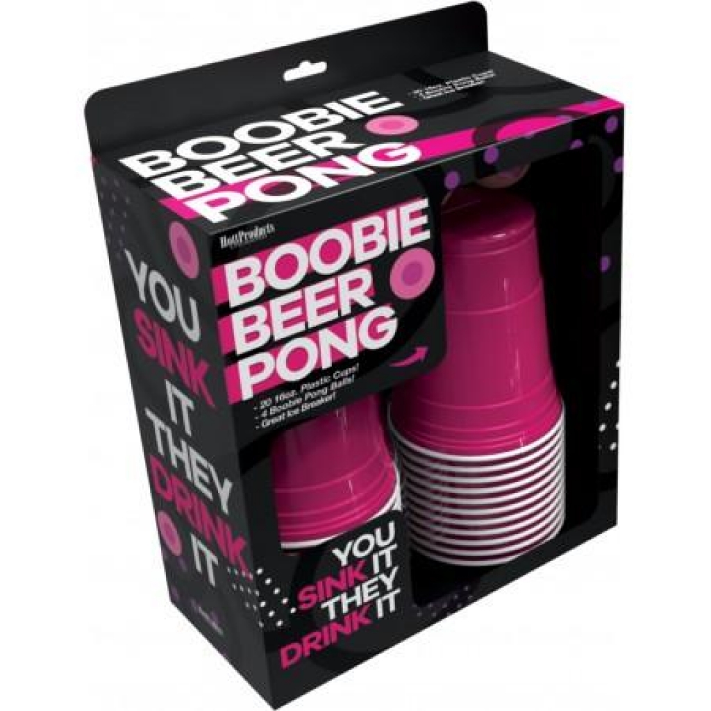 Boobie Beer Pong Drinking Game 20 Cups 4 Balls - Party Hot Games