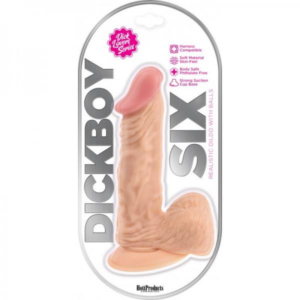 Dickboy 6 In Realistic Dildo W/ Balls - Realistic Dildos & Dongs