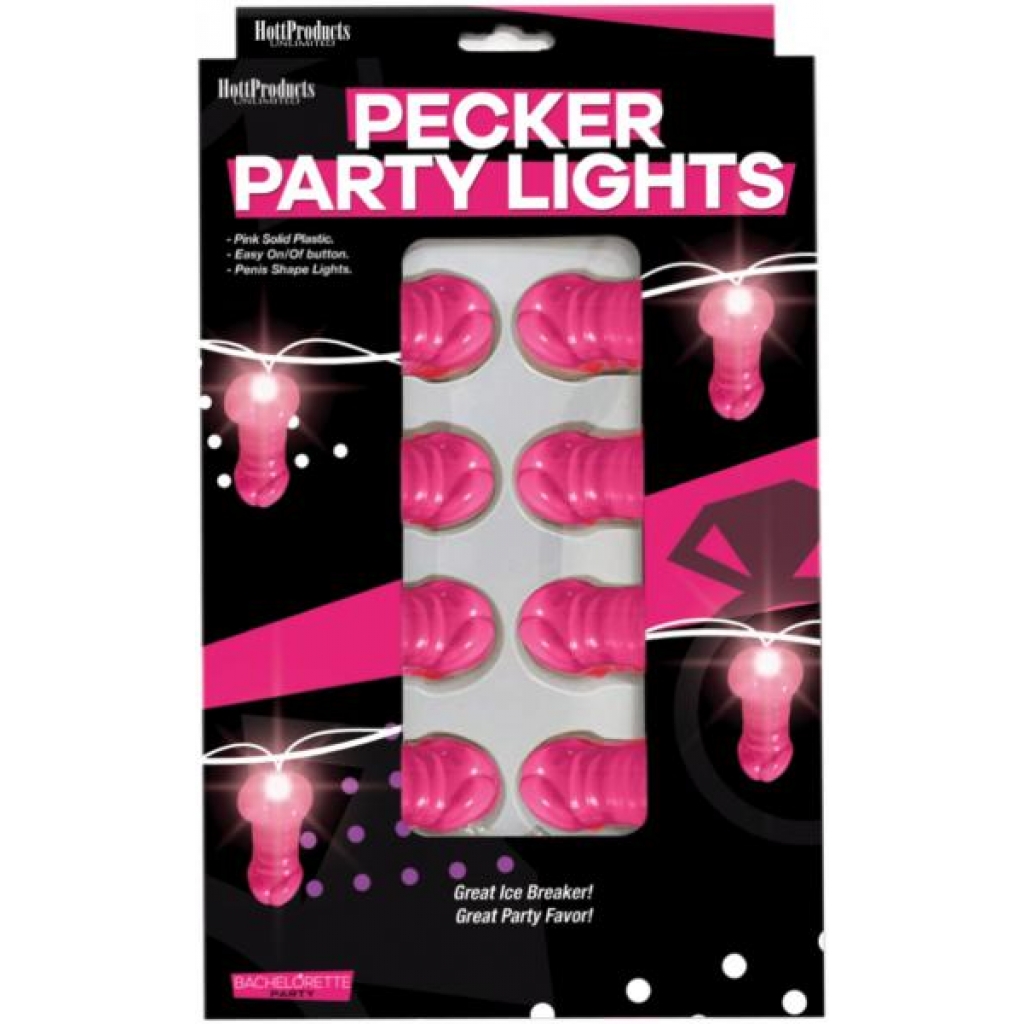 Light Up Pink Pecker String Party Lights - Serving Ware