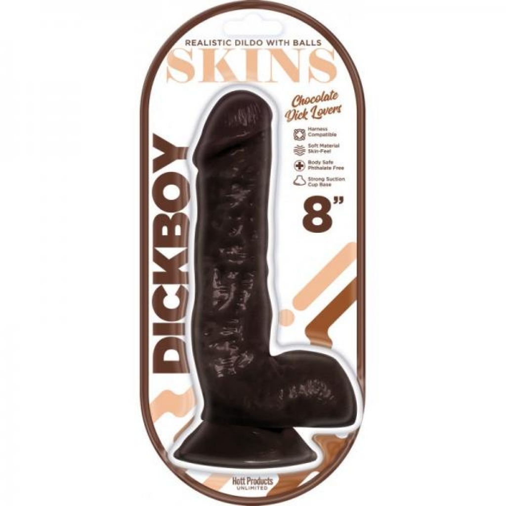 Dickboy Skins Chocolate Lovers 8in Dildo - Realistic Dildos & Dongs