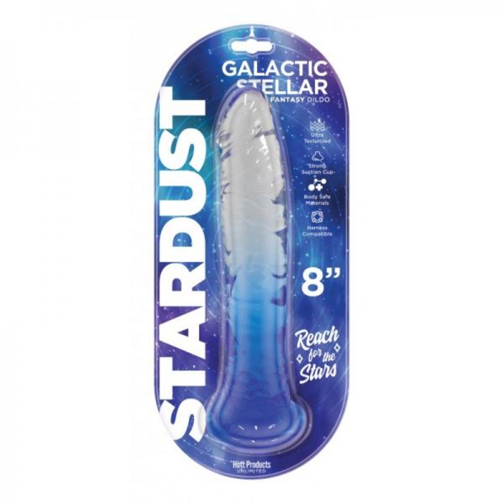 Stardust Galactic Stellar Jelly Dildo 8in Crystal Blue - Extreme Dildos