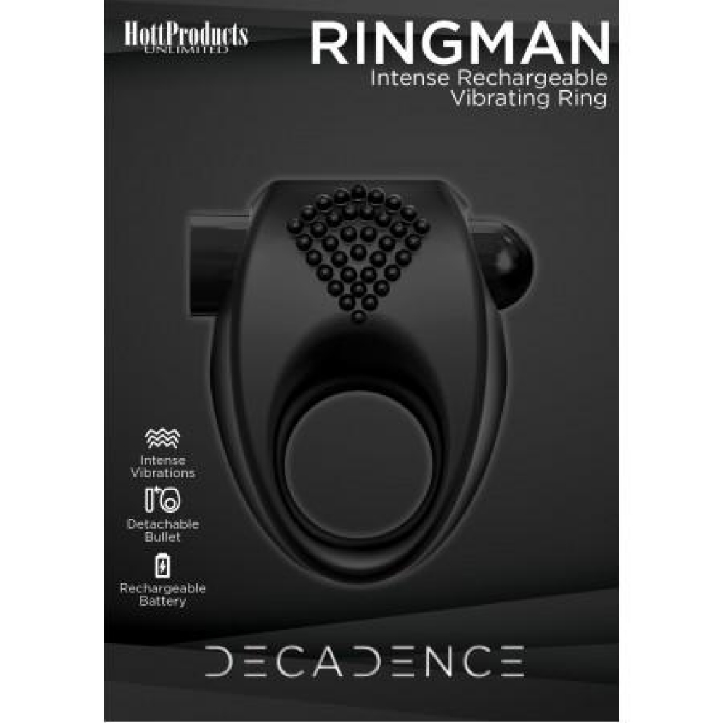 Decadence Ringman Vibrating Cock Ring - Couples Vibrating Penis Rings