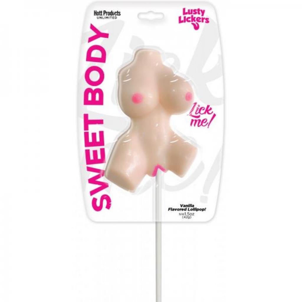 Lusty Lickers Female Torso Pop Vanilla Flavor - Adult Candy and Erotic Foods