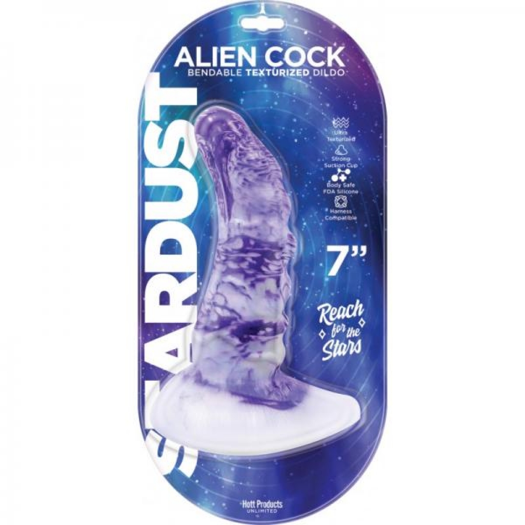 Stardust Alien Cock Silicone Textured Dildo 7in - Extreme Dildos