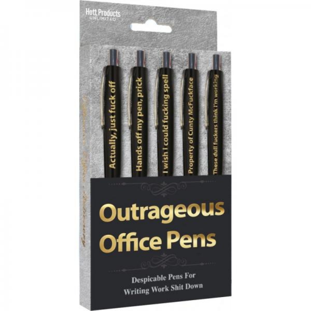 Outrageous Office Pens Asst Sayings 5 Pk - Gag & Joke Gifts