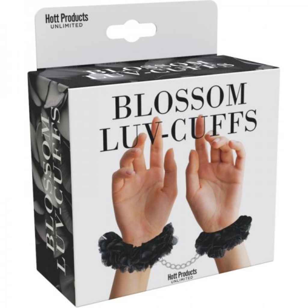 Blossom Luv Cuffs Flower Cuffs Black - Handcuffs