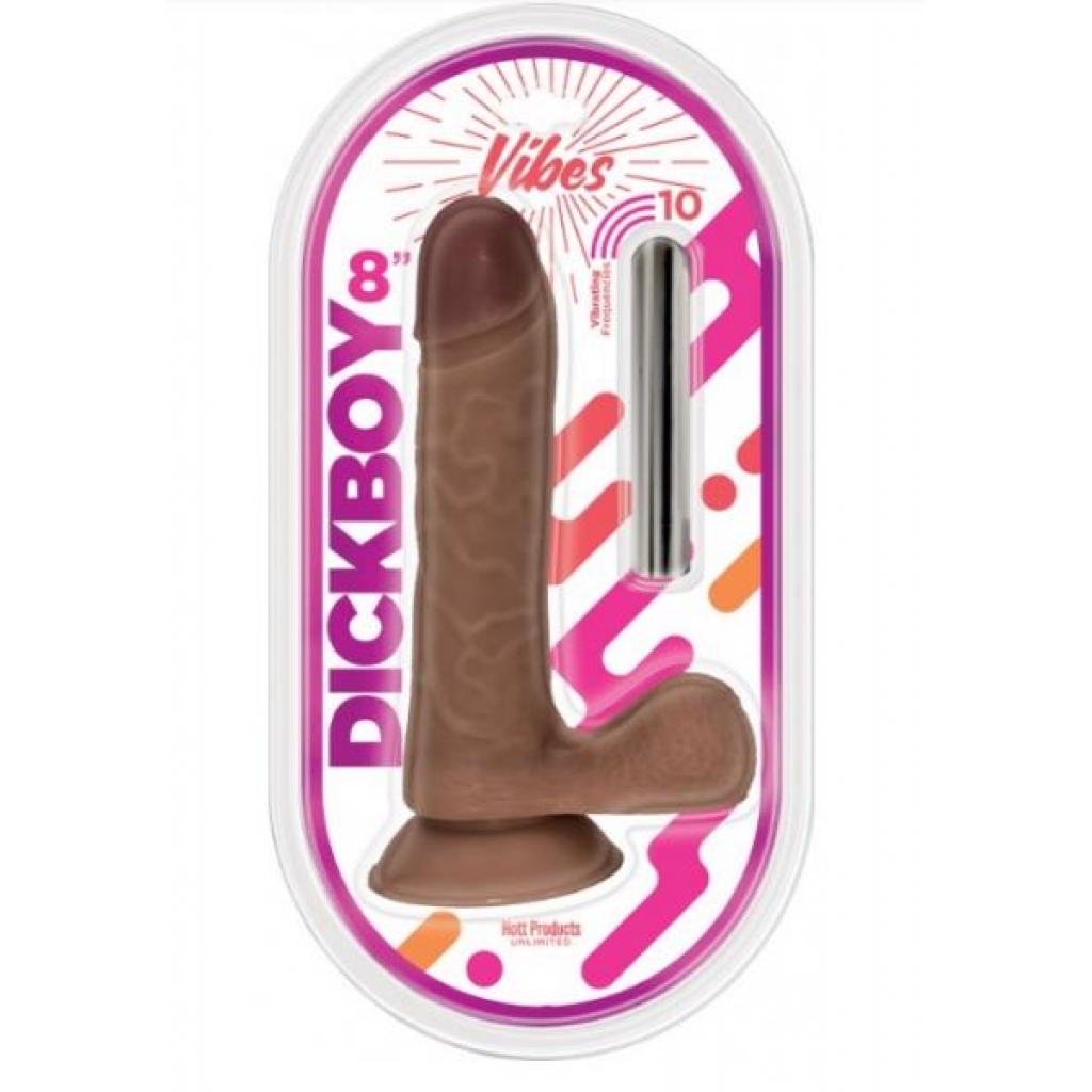 Dickboy Vibes Chocolate Lovers 8 In Rechargeable Bullet - Realistic Dildos & Dongs