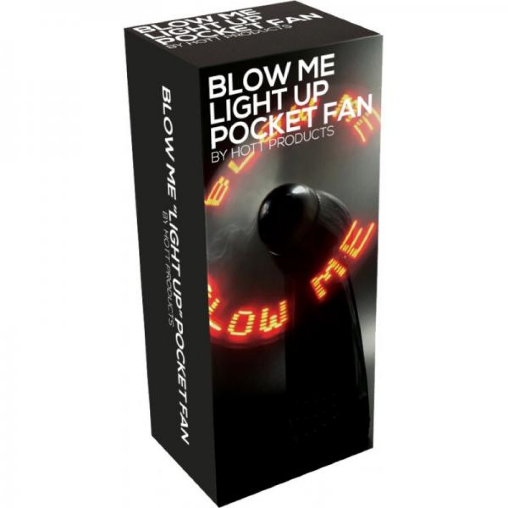 Blow Me Light Up Pocket Fan Black - Gag & Joke Gifts