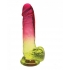 Shades 8in Jelly Gradient Dong Pink/yellow - Realistic Dildos & Dongs