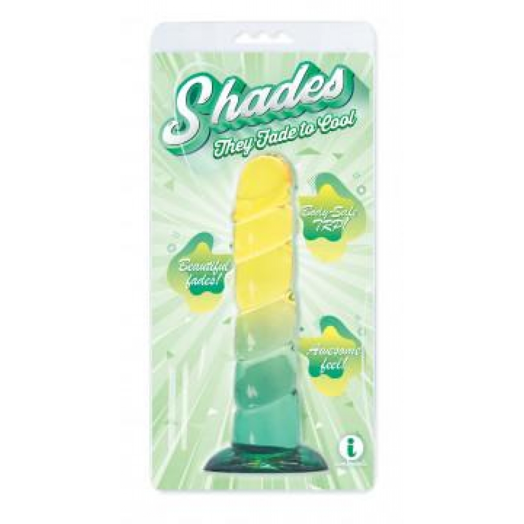 Shades Jelly Gradient Dong Small Yellow/mint - Realistic Dildos & Dongs
