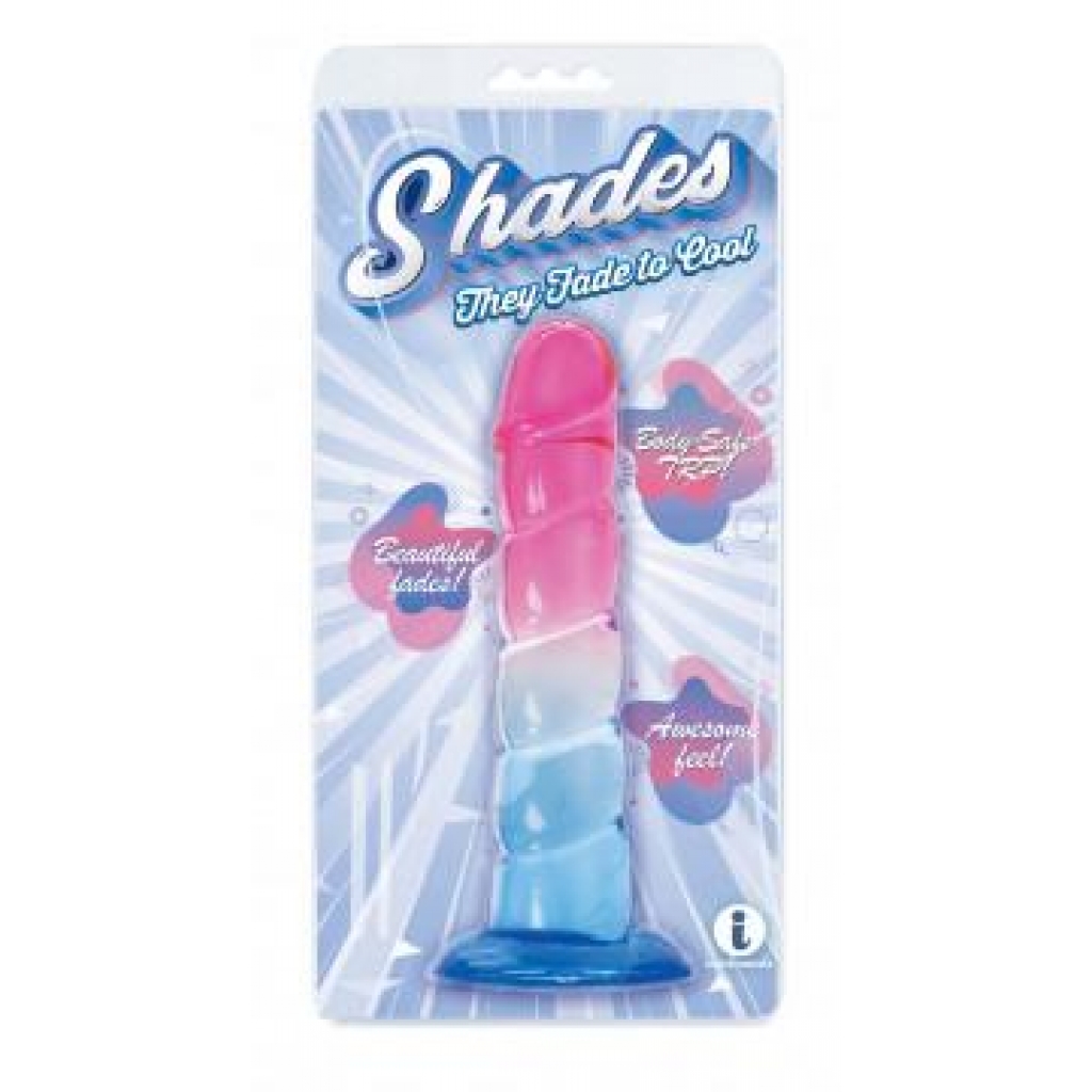 Shades Jelly Gradient Dong Small Blue/pink - Realistic Dildos & Dongs